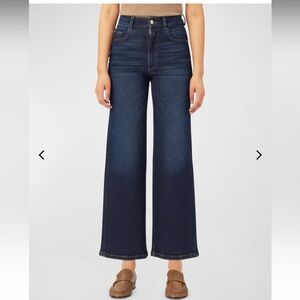 DL1961 Hepburn High Rise Wide Leg Jeans in Mediterranean
